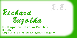 richard buzolka business card